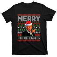 Funny Santa Joe Biden Merry 4th Of Easter Ugly Christmas T-Shirt