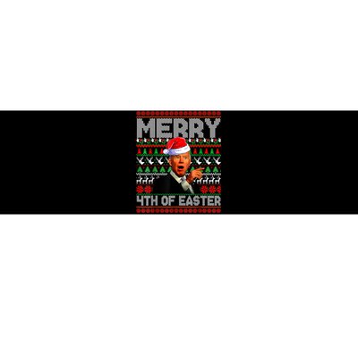 Funny Santa Joe Biden Merry 4th Of Easter Ugly Christmas Bumper Sticker