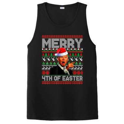 Funny Santa Joe Biden Merry 4th Of Easter Ugly Christmas PosiCharge Competitor Tank