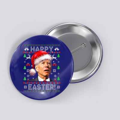 Funny Santa Joe Biden Happy Easter Ugly Christmas  Button