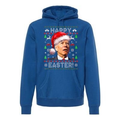 Funny Santa Joe Biden Happy Easter Ugly Christmas  Premium Hoodie