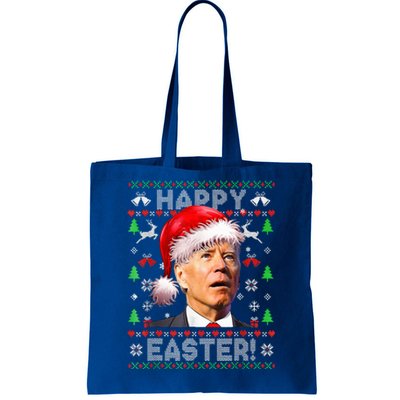 Funny Santa Joe Biden Happy Easter Ugly Christmas  Tote Bag