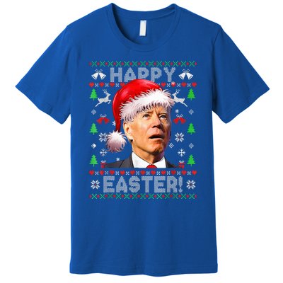 Funny Santa Joe Biden Happy Easter Ugly Christmas  Premium T-Shirt