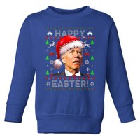 Funny Santa Joe Biden Happy Easter Ugly Christmas  Toddler Sweatshirt