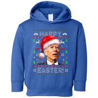 Funny Santa Joe Biden Happy Easter Ugly Christmas  Toddler Hoodie