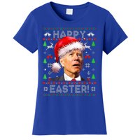 Funny Santa Joe Biden Happy Easter Ugly Christmas  Women's T-Shirt