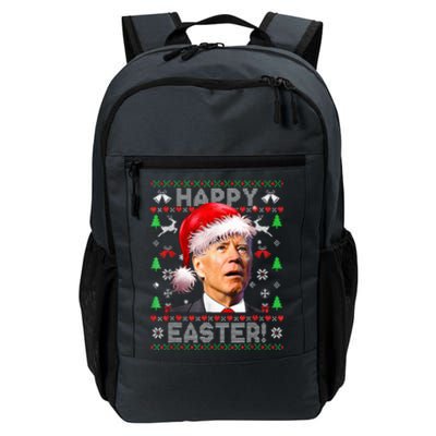 Funny Santa Joe Biden Happy Easter Ugly Christmas  Daily Commute Backpack