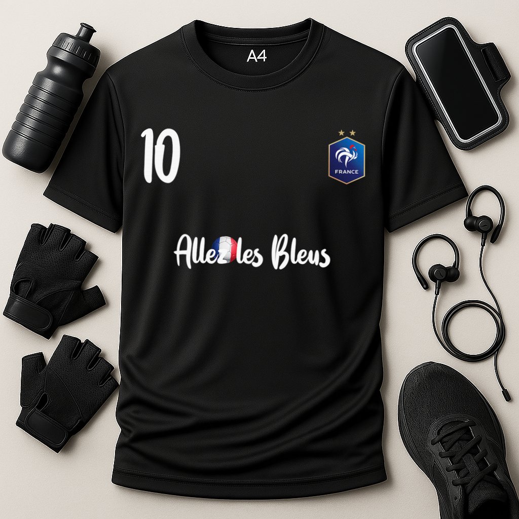 France Soccer Jersey France Football alles les bleus Cooling Performance Crew T-Shirt