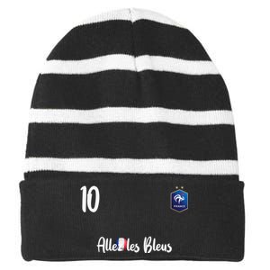 France Soccer Jersey France Football alles les bleus Striped Beanie with Solid Band