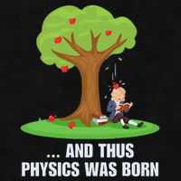 Funny Science Joke Apple Falling On Isaac Newton Physics Fun Ladies PosiCharge Tri-Blend Wicking Tank