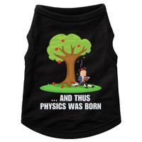 Funny Science Joke Apple Falling On Isaac Newton Physics Fun Doggie Tank