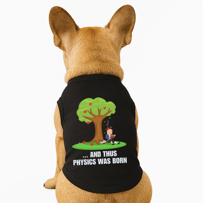 Funny Science Joke Apple Falling On Isaac Newton Physics Fun Doggie Tank