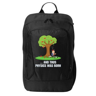 Funny Science Joke Apple Falling On Isaac Newton Physics Fun City Backpack