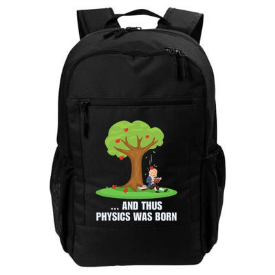 Funny Science Joke Apple Falling On Isaac Newton Physics Fun Daily Commute Backpack