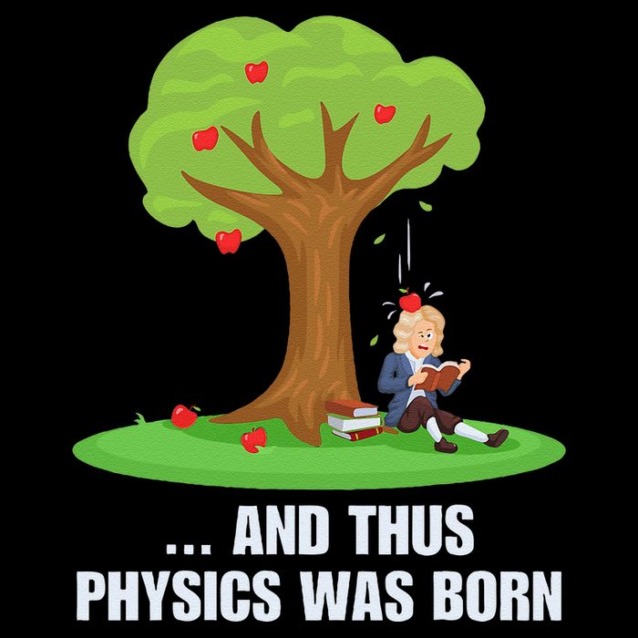 Funny Science Joke Apple Falling On Isaac Newton Physics Fun 7-Panel Snapback Hat
