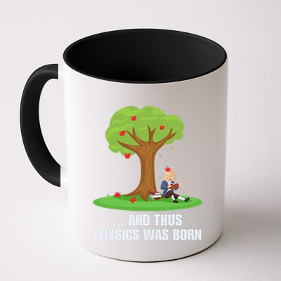Funny Science Joke Apple Falling On Isaac Newton Physics Fun Mug