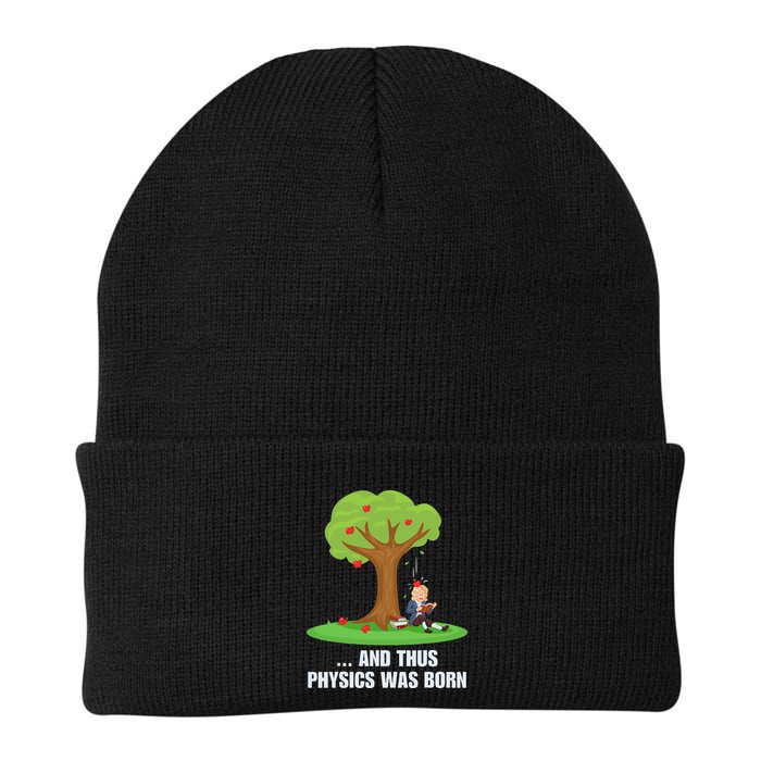 Funny Science Joke Apple Falling On Isaac Newton Physics Fun Beanie