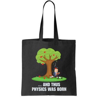 Funny Science Joke Apple Falling On Isaac Newton Physics Fun Bag