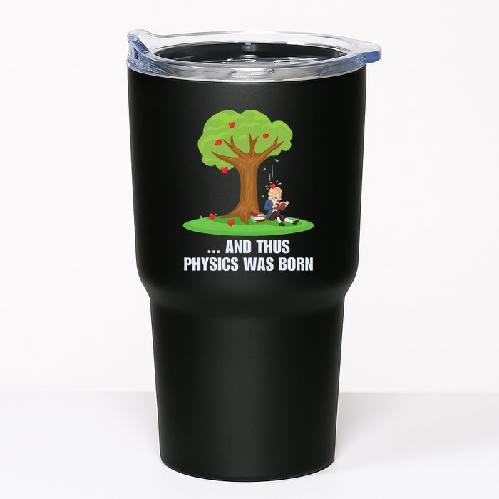 Funny Science Joke Apple Falling On Isaac Newton Physics Fun Tumbler