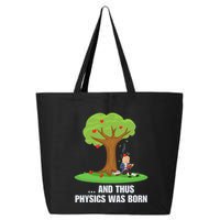 Funny Science Joke Apple Falling On Isaac Newton Physics Fun 25L Jumbo Tote