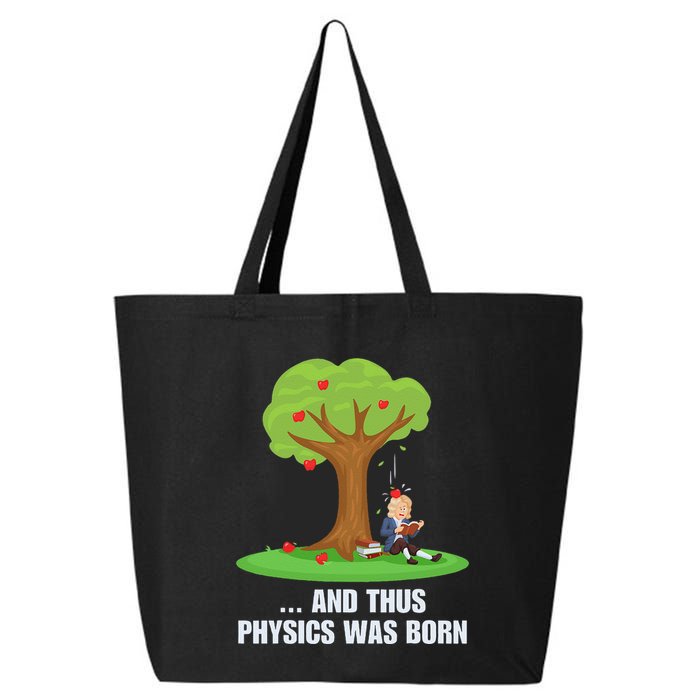 Funny Science Joke Apple Falling On Isaac Newton Physics Fun 25L Jumbo Tote