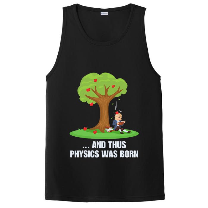 Funny Science Joke Apple Falling On Isaac Newton Physics Fun PosiCharge Competitor Tank