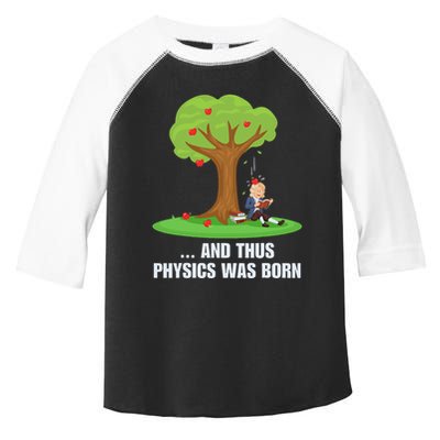Funny Science Joke Apple Falling On Isaac Newton Physics Fun Toddler Fine Jersey T-Shirt