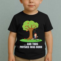 Funny Science Joke Apple Falling On Isaac Newton Physics Fun Toddler T-Shirt