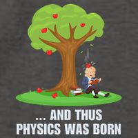 Funny Science Joke Apple Falling On Isaac Newton Physics Fun Vector Backpack