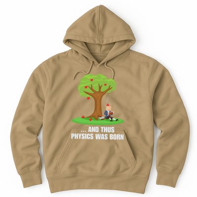 Funny Science Joke Apple Falling On Isaac Newton Physics Fun Hoodie