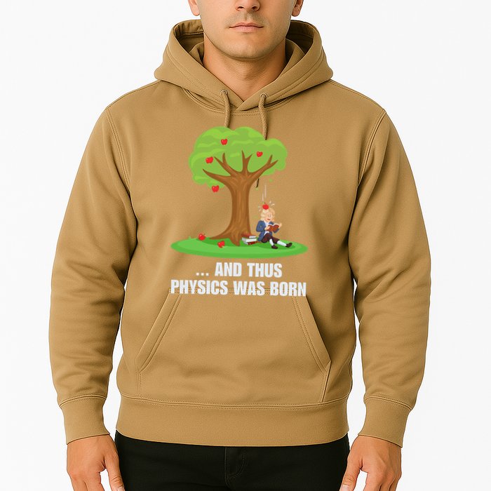 Funny Science Joke Apple Falling On Isaac Newton Physics Fun Hoodie