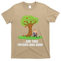 Funny Science Joke Apple Falling On Isaac Newton Physics Fun T-Shirt