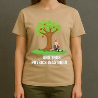 Funny Science Joke Apple Falling On Isaac Newton Physics Fun T-Shirt