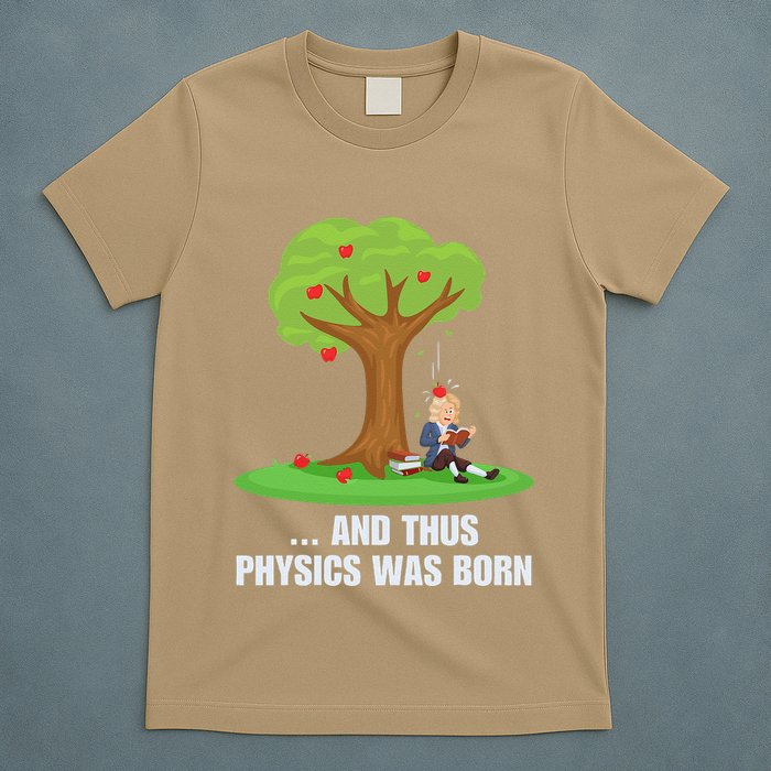 Funny Science Joke Apple Falling On Isaac Newton Physics Fun T-Shirt