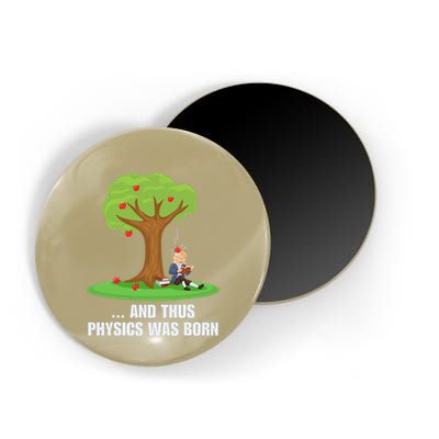 Funny Science Joke Apple Falling On Isaac Newton Physics Fun Magnet