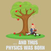 Funny Science Joke Apple Falling On Isaac Newton Physics Fun Magnet