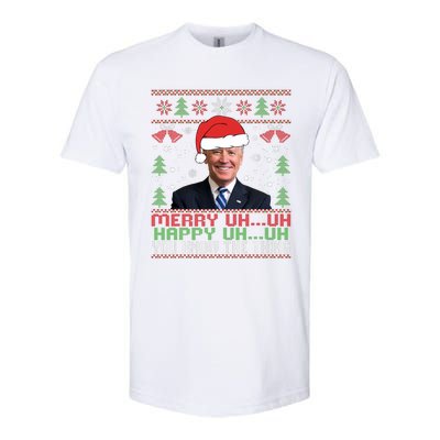 Funny Santa Joe Biden Merry Uh Uh Christmas Ugly Softstyle CVC T-Shirt