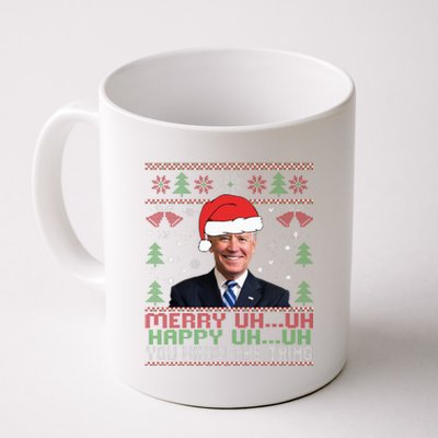 Funny Santa Joe Biden Merry Uh Uh Christmas Ugly Coffee Mug