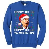 Funny Santa Joe Biden Merry Uh Uh Christmas Ugly Sweater Sweatshirt