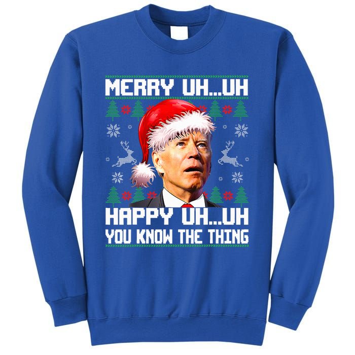 Funny Santa Joe Biden Merry Uh Uh Christmas Ugly Sweater Sweatshirt