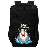 Funny Shark Jaw Ready For This Funny Shark Pun Impact Tech Backpack