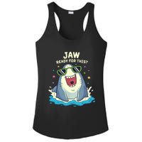 Funny Shark Jaw Ready For This Funny Shark Pun Ladies PosiCharge Competitor Racerback Tank