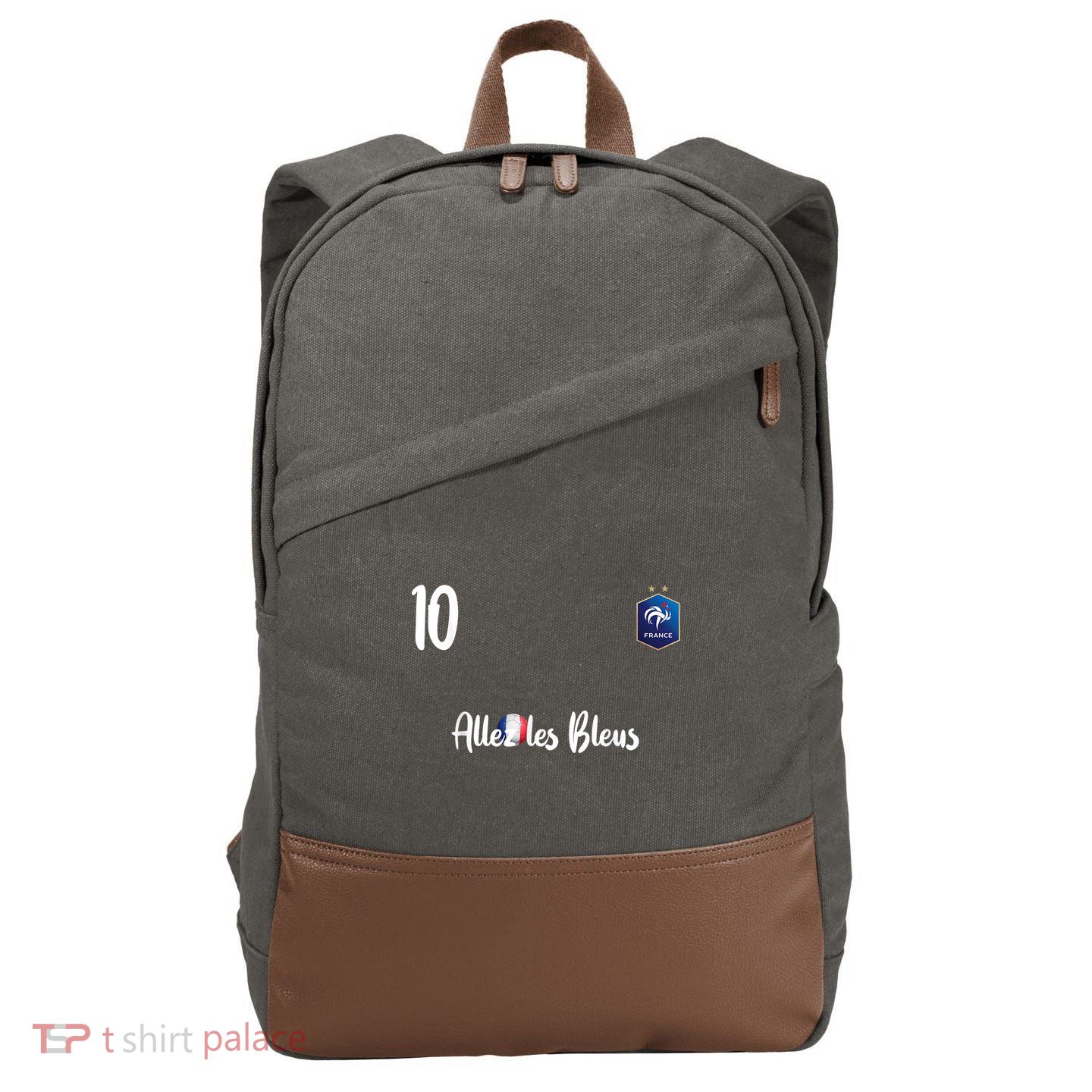 France Soccer Jersey France Football alles les bleus Cotton Canvas Backpack