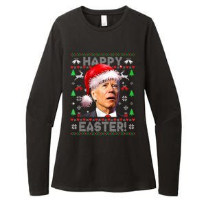 Funny Santa Joe Biden Happy Easter Ugly Christmas  Womens CVC Long Sleeve Shirt