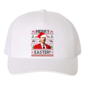 Funny Santa Joe Biden Merry Easter Ugly Christmas Yupoong Adult 5-Panel Trucker Hat