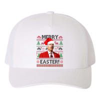 Funny Santa Joe Biden Merry Easter Ugly Christmas Yupoong Adult 5-Panel Trucker Hat