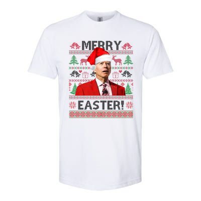 Funny Santa Joe Biden Merry Easter Ugly Christmas Softstyle CVC T-Shirt