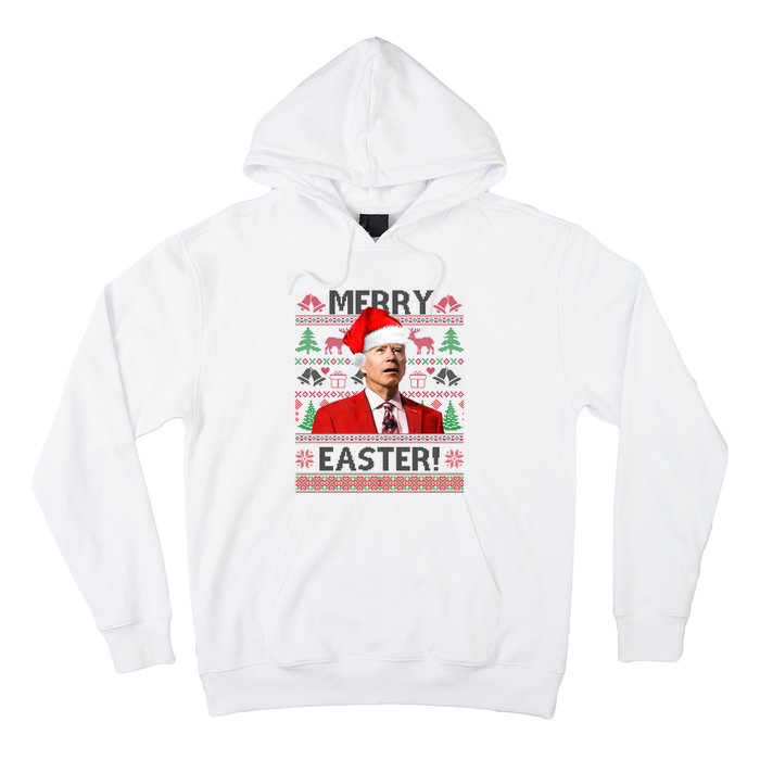 Funny Santa Joe Biden Merry Easter Ugly Christmas Hoodie