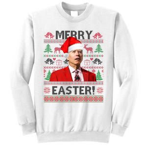 Funny Santa Joe Biden Merry Easter Ugly Christmas Sweatshirt