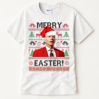 Funny Santa Joe Biden Merry Easter Ugly Christmas Tall T-Shirt